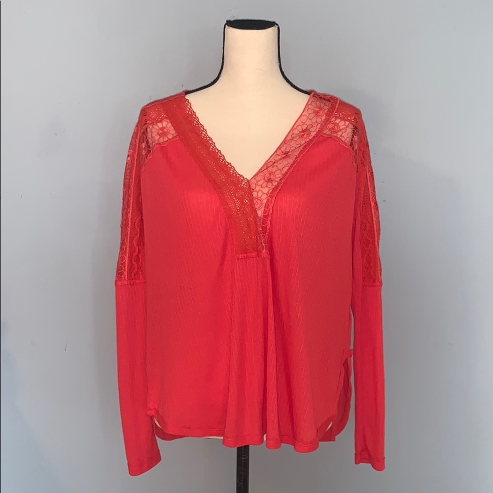 Free People Long Sleeve Blouse with Detailing​